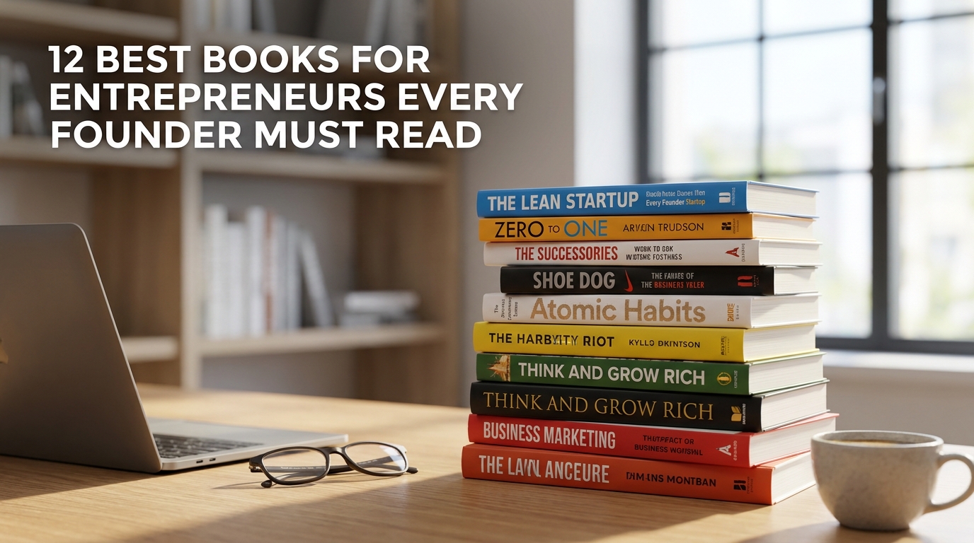 12 Best Books for Entrepreneurs Every Founder Must Read